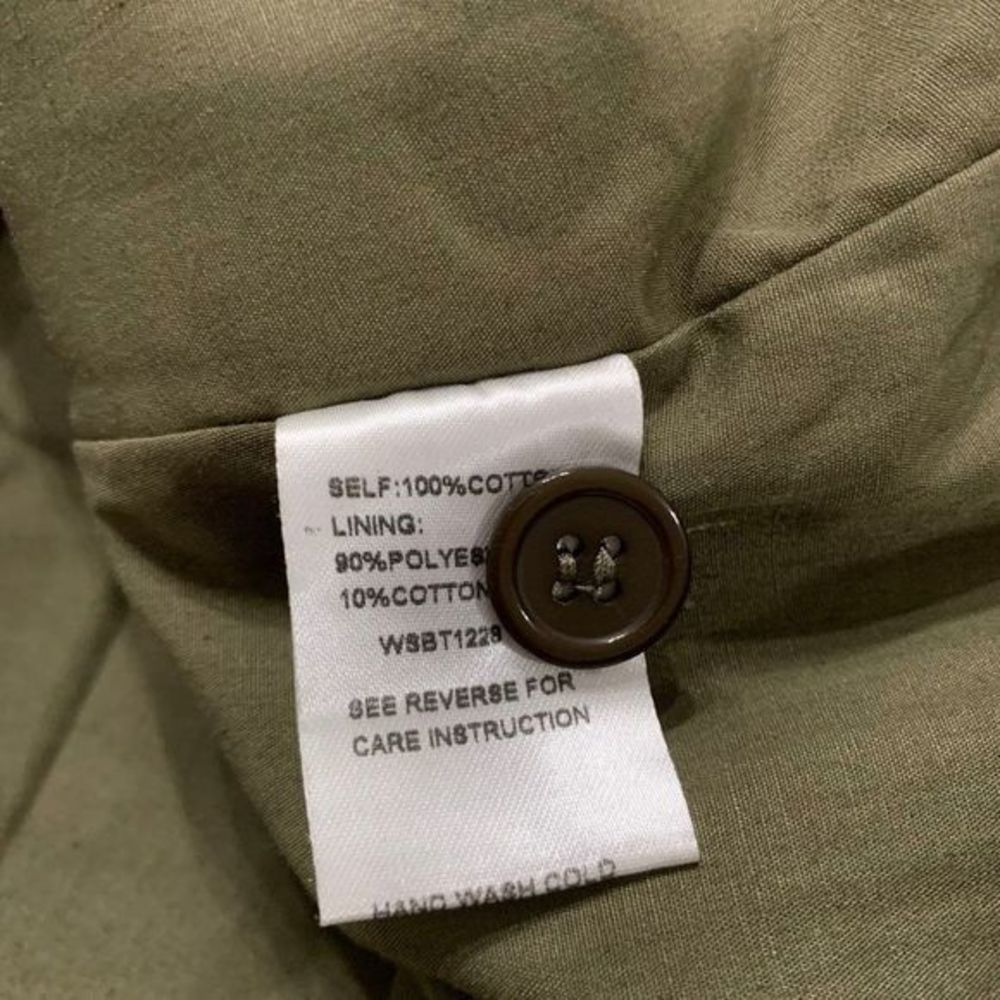 Lost + Wander XS Alicia Corduroy Mini Skirt Button Front Cotton Pockets In Olive - Picture 9 of 9